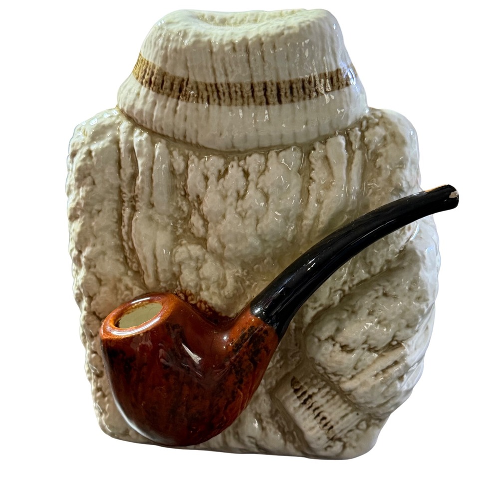 Relpo Planter Sweater‎ Pipe Smoker Novelty Ceramic Vase 5959